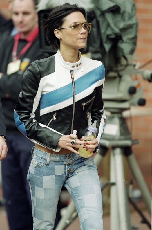 Victoria Beckham in Motorcycle jacket. 