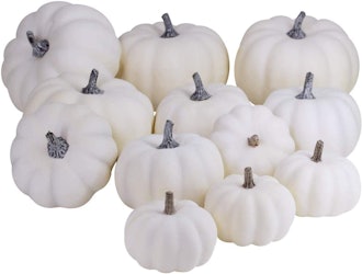 white artificial pumpkins from besttoyhome