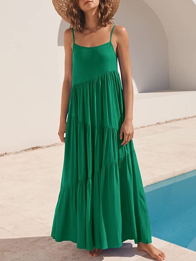 ANRABESS Summer Spaghetti Maxi Dress