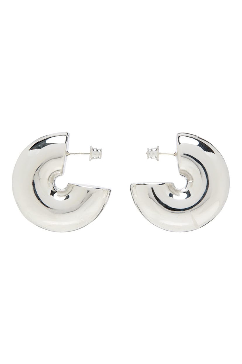 Silver Beam Earrings