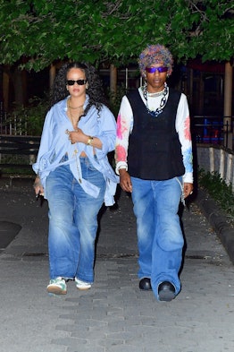 Rihanna and ASAP Rocky on a walk in Central Park 