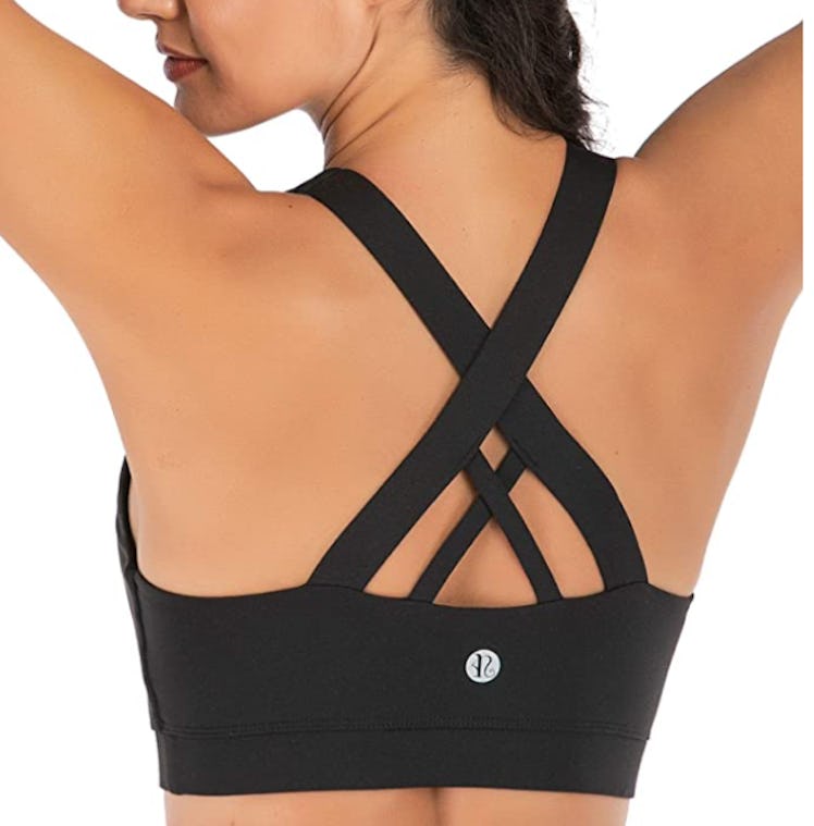 RUNNING GIRL Padded Criss-Cross Sports Bra