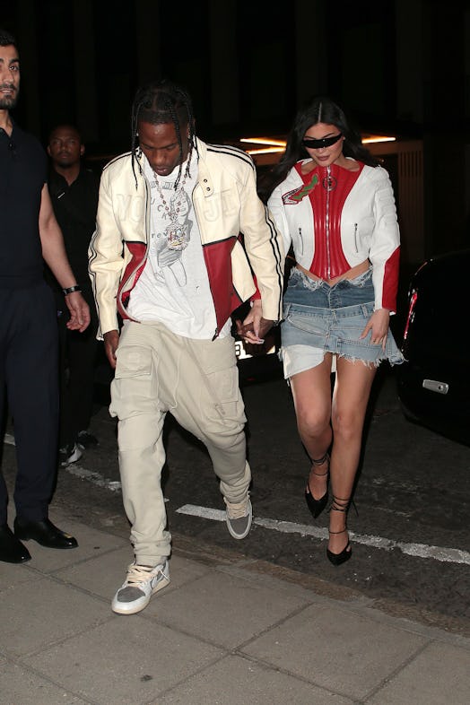 Kylie in Travis in matching leather. 