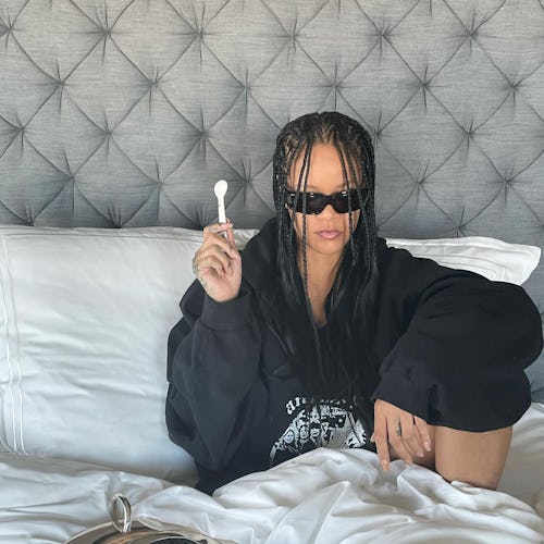 Rihanna in bed via Instagram