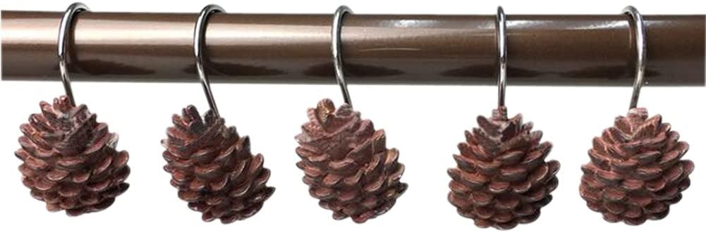 Gracelife Pinecone Shower Curtain Hooks