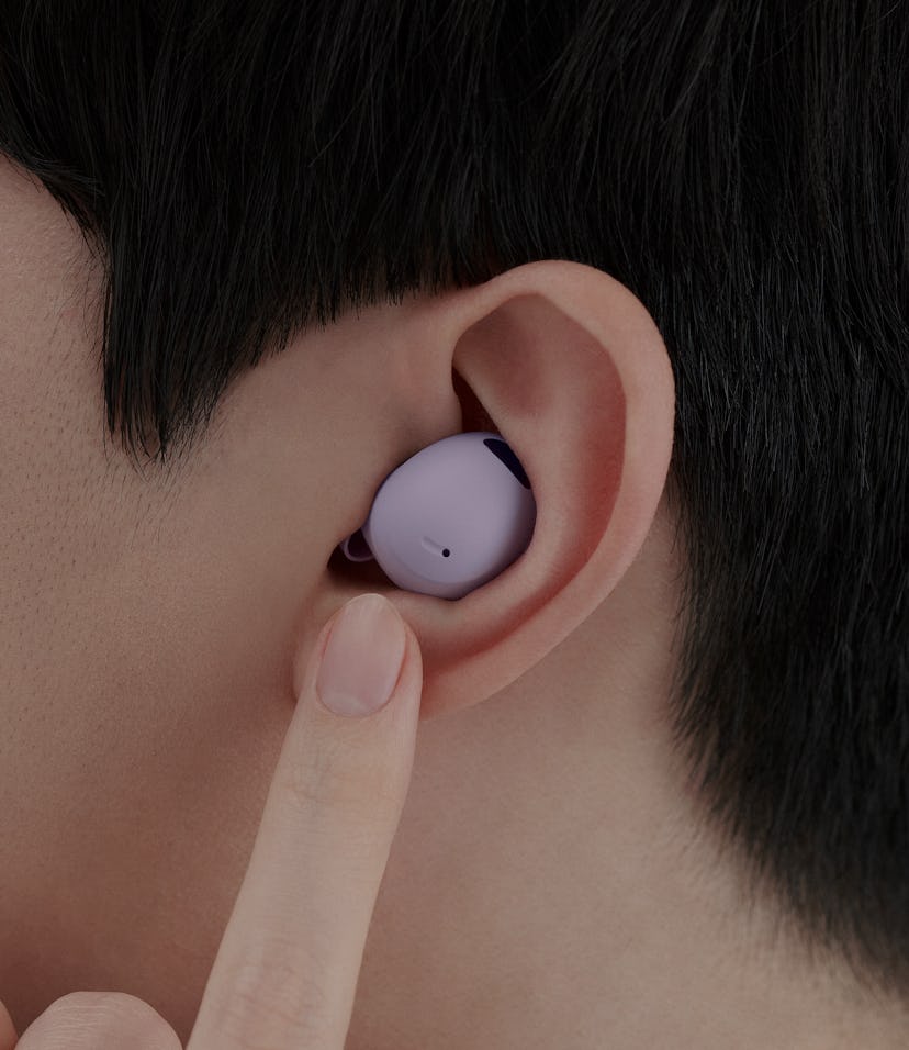 The Galaxy Buds 2 Pro in Bora Purple.