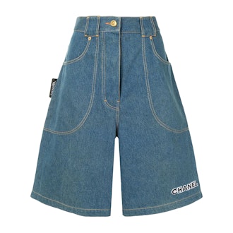 Chanel Pre-Owned 1990s Wide-Legged Denim Shorts