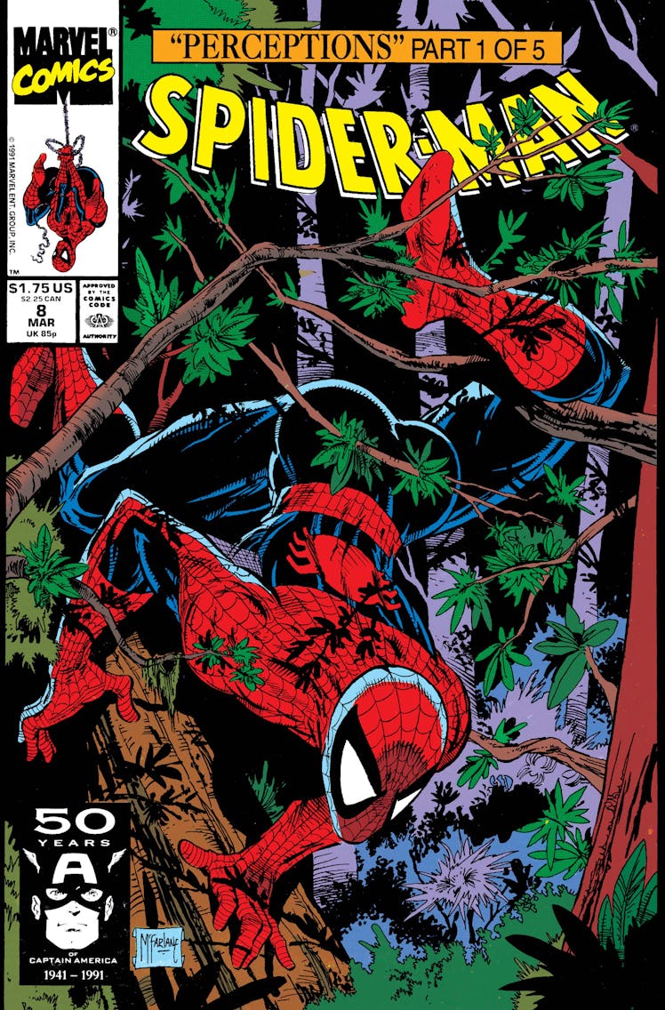 Todd McFarlane’s cover to Spider-Man #8.