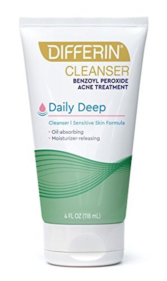 differin daily deep cleanser is the best benzoyl peroxide body wash that absorbs excess oil