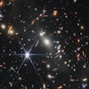 The galaxy cluster SMACS 0723 as seen by NIRCam on JWST. Its gravitational lensing properties are he...
