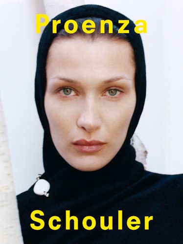 Bella Hadid in Proenza Schouler's fall 2022 campaign