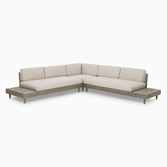 Portside Low Outdoor 3-Piece L-Shaped Sectional (112")