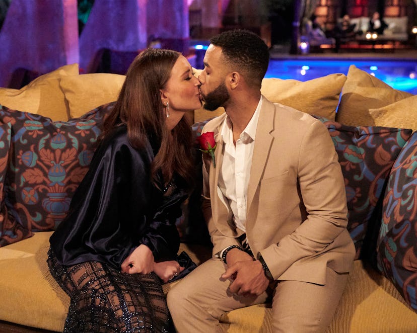 GABBY WINDEY and MARIO share a kiss on The Bachelorette