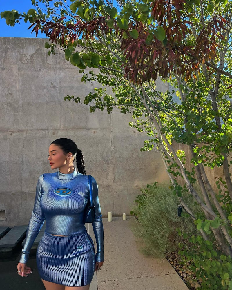 Kylie Jenner wears Diesel Fall/Winter 2022 runway look.