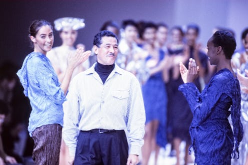 Issey Miyake debuting his collection in Paris, France, in 1991