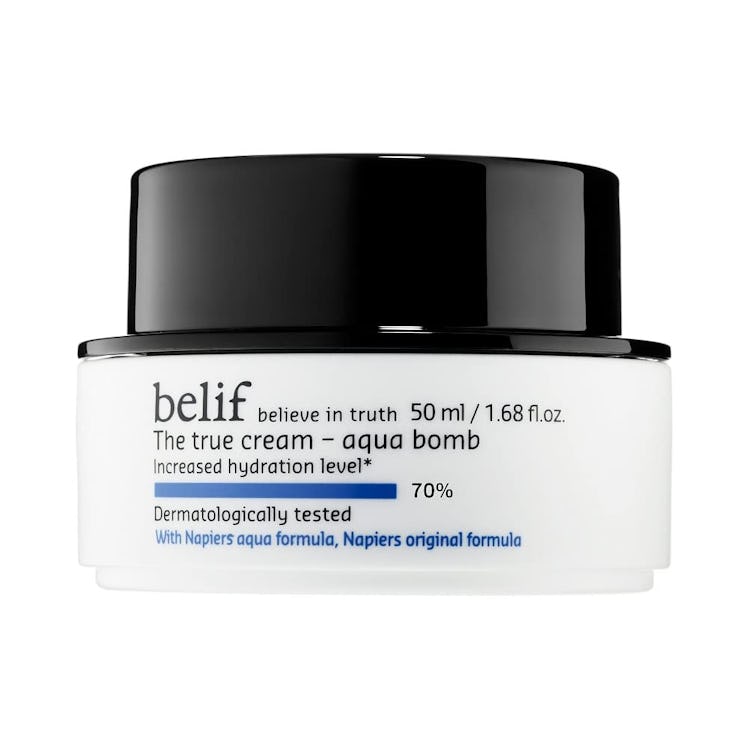 belif the true cream aqua bomb is the best prestige gel moisturizer for large pores