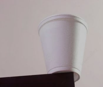 Cup too close to the edge