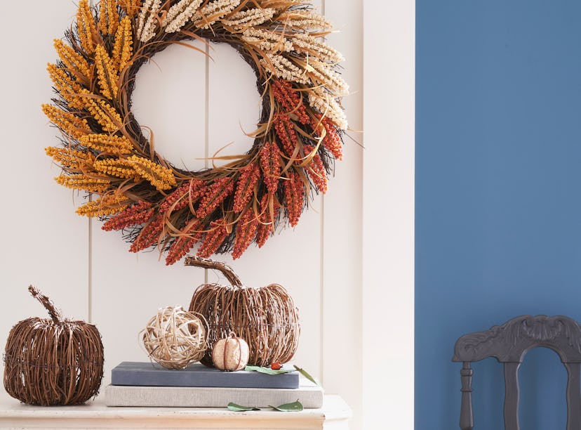 Experts reveal fall 2022 home decor trends that include ombre wreaths. 