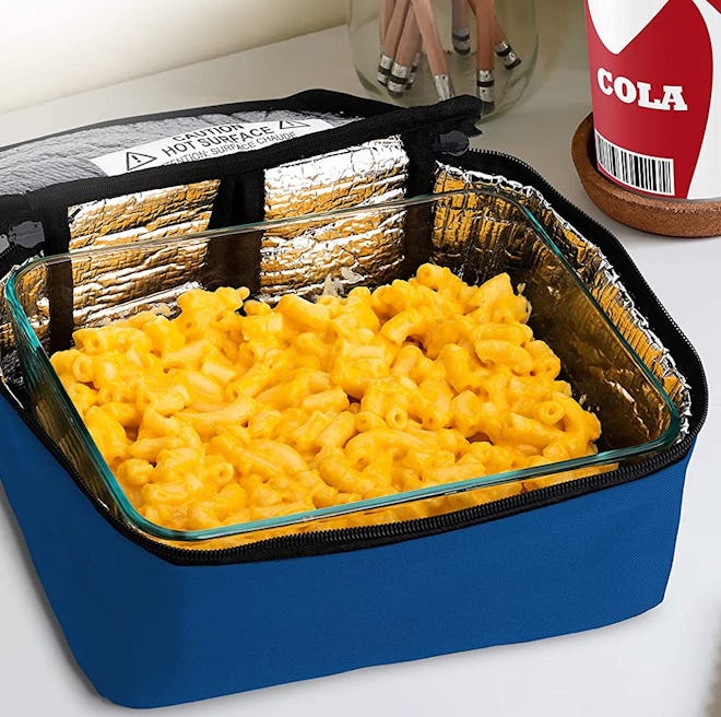The HotLogic food warmer lets you use your own container of almost any material.