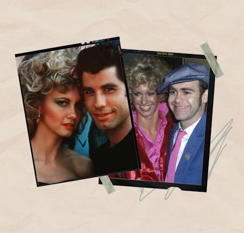 'Grease' co-stars Olivia Newton-John and John Travolta, Newton John with Elton John