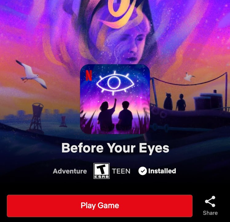 screenshot of Before Your Eyes game on Netflix app