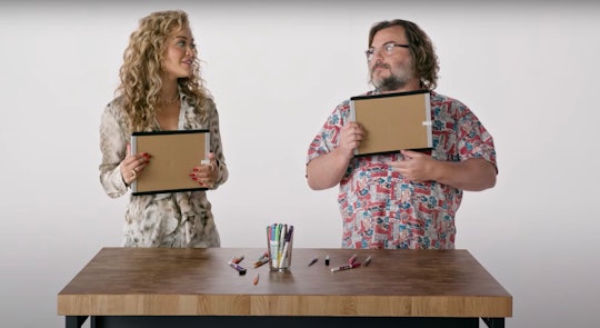 Jack Black and Rita Ora have a drawing competition.