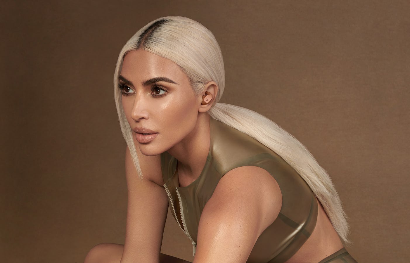 Kim Kardashian announced Beats x Kim, a collab with Beats earbuds.