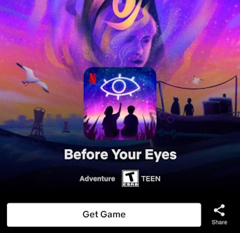 screenshot of Before Your Eyes game on Netflix app