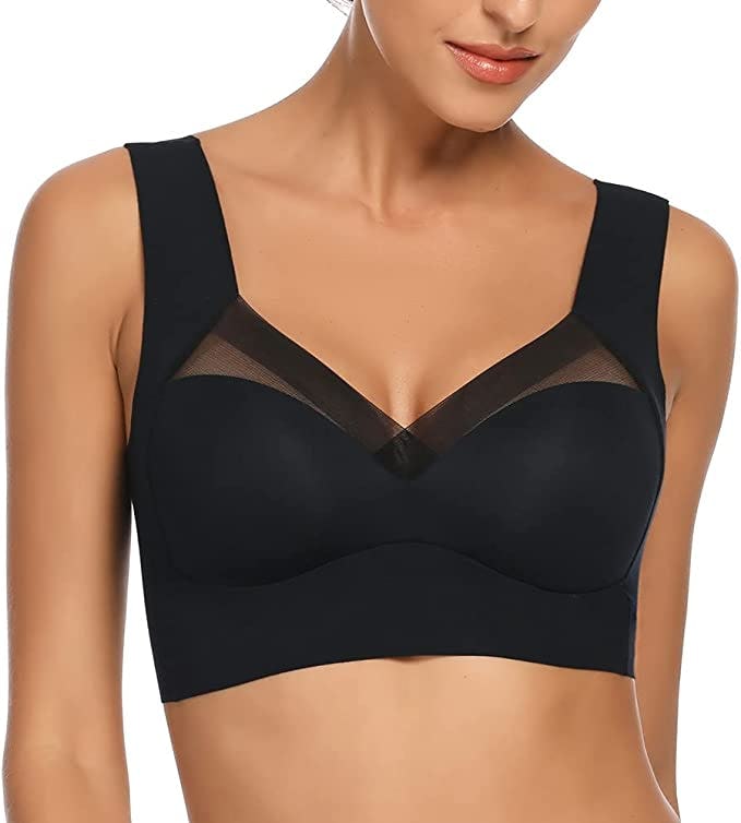 WOWENY Seamless Mesh Lace Bra