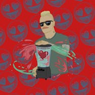 Heart in a Blender column illustration for Eve 6 Guy Max Collins