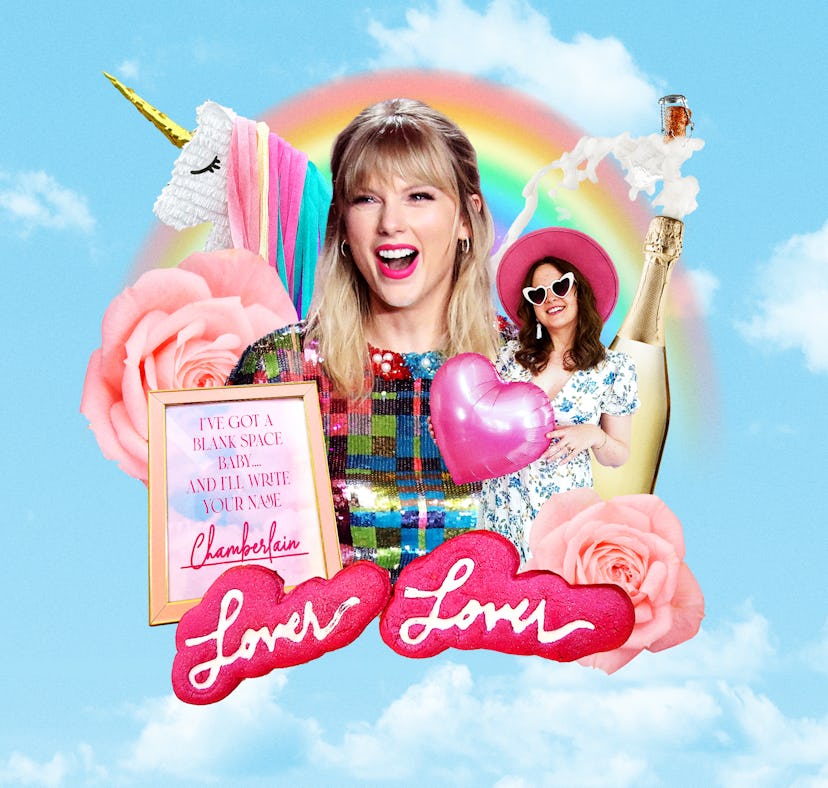 Taylor Swift-themed bachelorette party essentials.