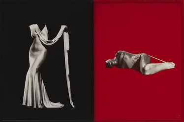 A Sarah Charlesworth diptych featuring two cutouts of bodies