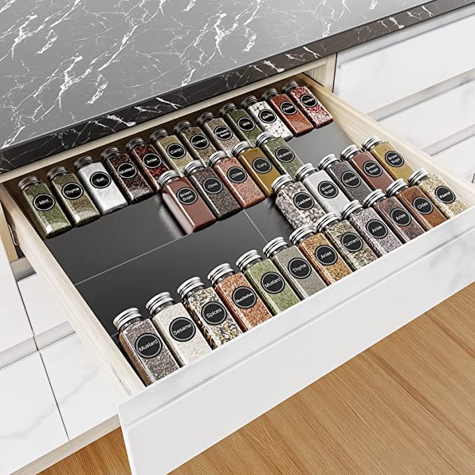 Wizsofer 4 Tier Expandable Spice Drawer Organizer