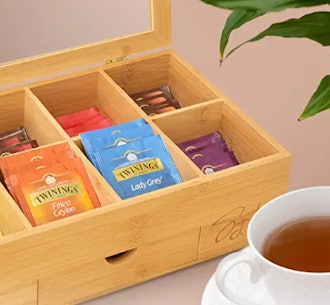 Signature Living Bamboo Wooden Tea Box