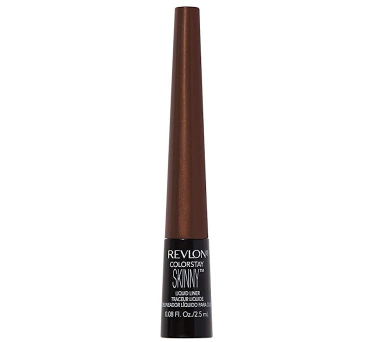 revlon colorstay skinny liquid liner in mahogany flame is the best copper liquid eyeliner for blue e...