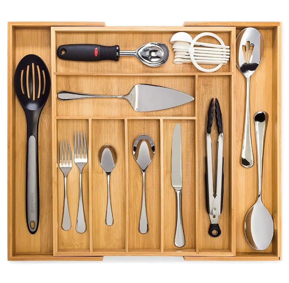 Dynamic Gear Bamboo Drawer Organizer