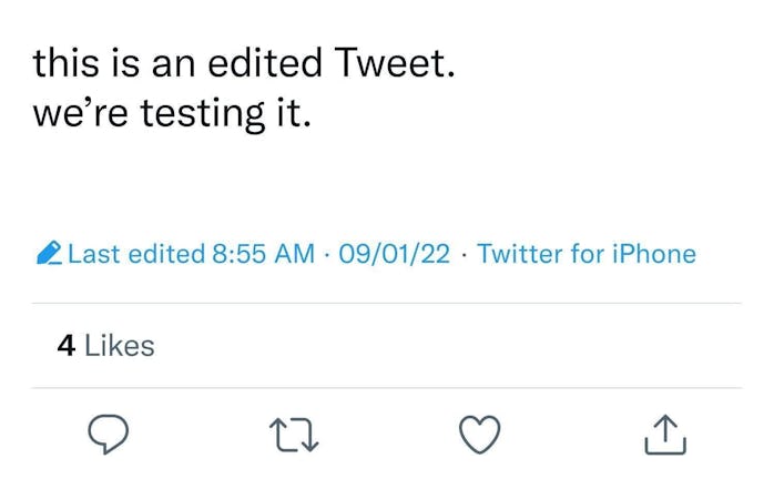 Tweet with edit timestamp.