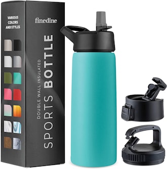 Triple-Insulated Stainless Steel Water Bottle with Straw Lid