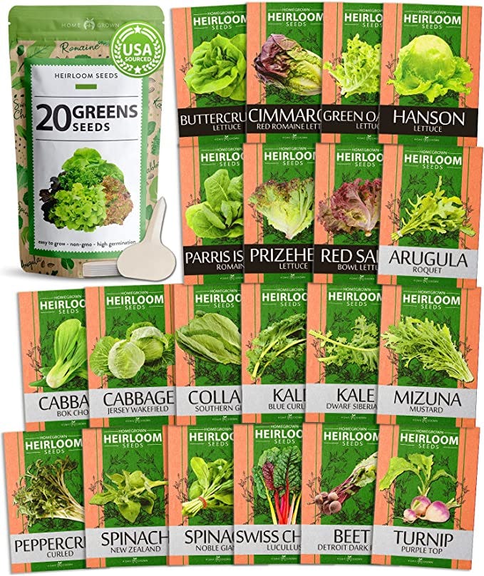 HOME GROWN Bulk Lettuce &amp; Leafy Greens Seed Vault