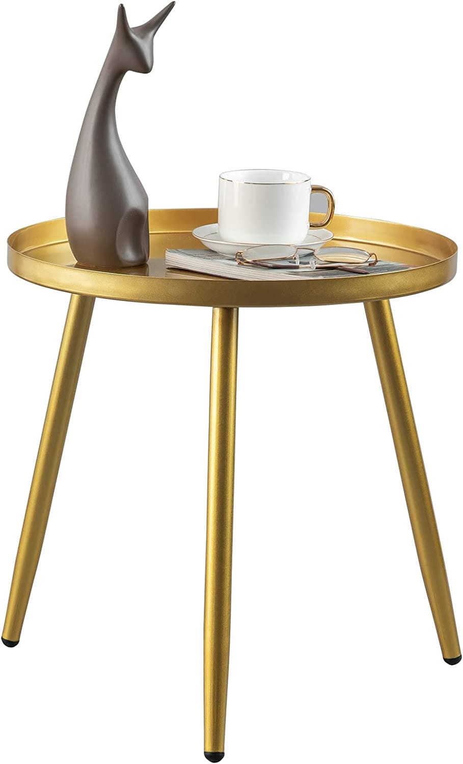AOJEZOR Gold Side Table