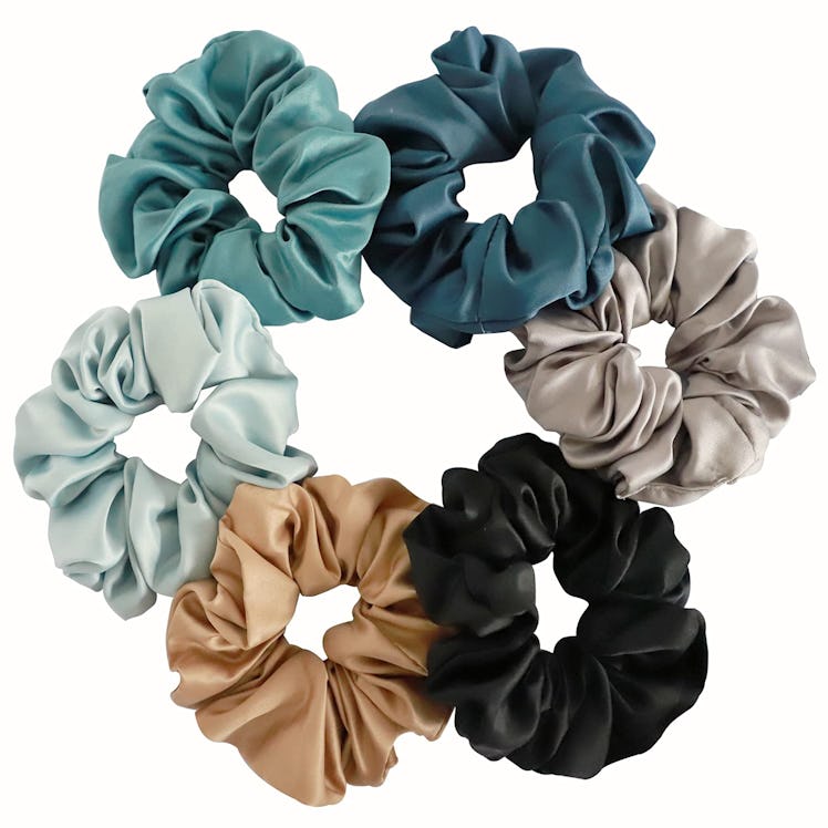 Le Trésor Satin Silk Scrunchies (6-Pieces)