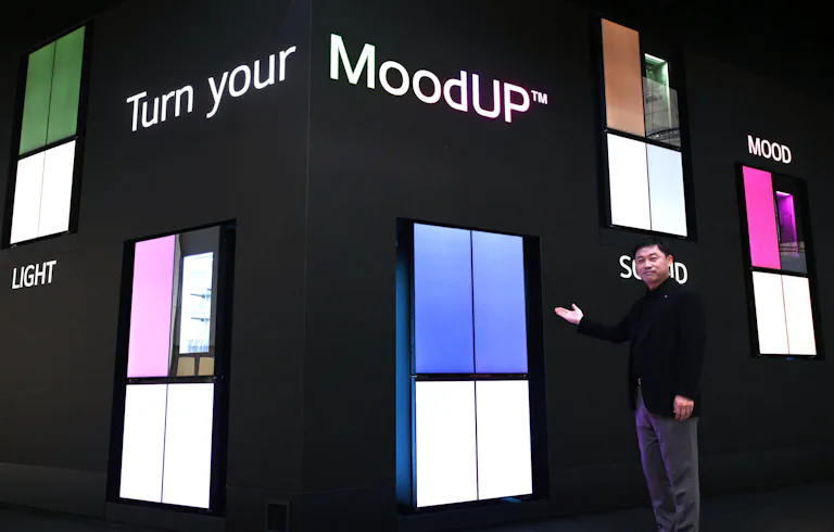 LG's color-changing smart fridge makes your kitchen undeniably moody