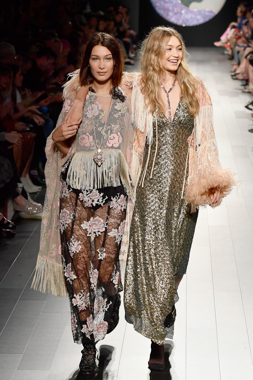 Gigi and bella Hadid for Anna Sui.