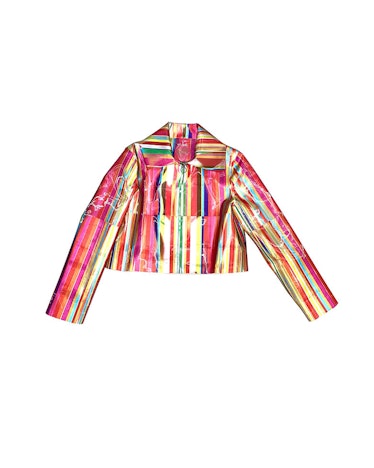 TV Rainbow Stripe Crop Jacket