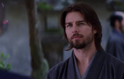 Tom Cruise with a beard in the movie The Last Samurai