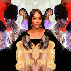Photos of model Naomi Campbell at all stages of her career