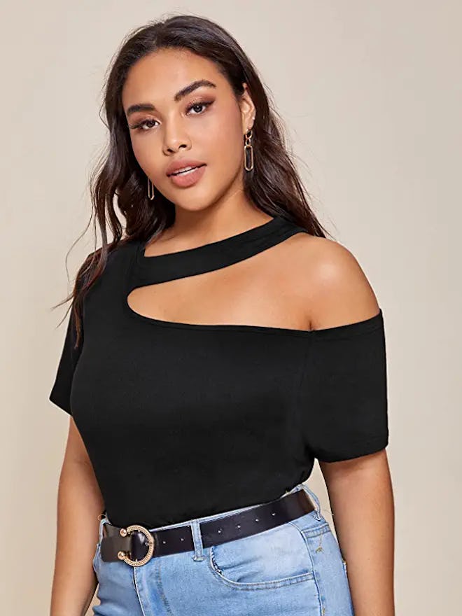SheIn Slim Fit Cutout Tee
