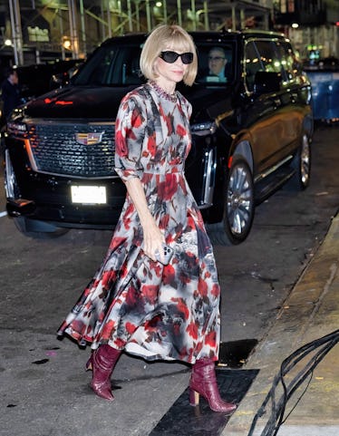 Anna Wintour is seen arriving to the FENDI Spring Summer 2023 Fashion Show and the celebration of FE...