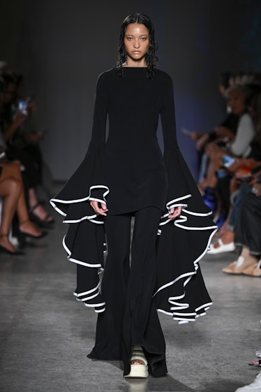 A model walks the runway during the Proenza Schouler Ready to Wear Spring/Summer 2023 fashion show a...