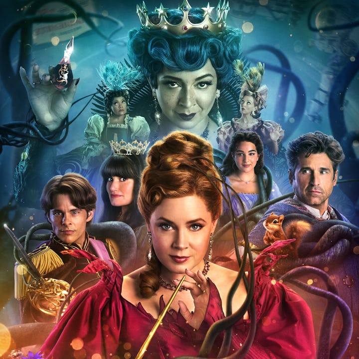 New poster for Disenchanted starring Amy Adams, Patrick Dempsey, Maya Rudolph, Idina Menzel, and Jam...